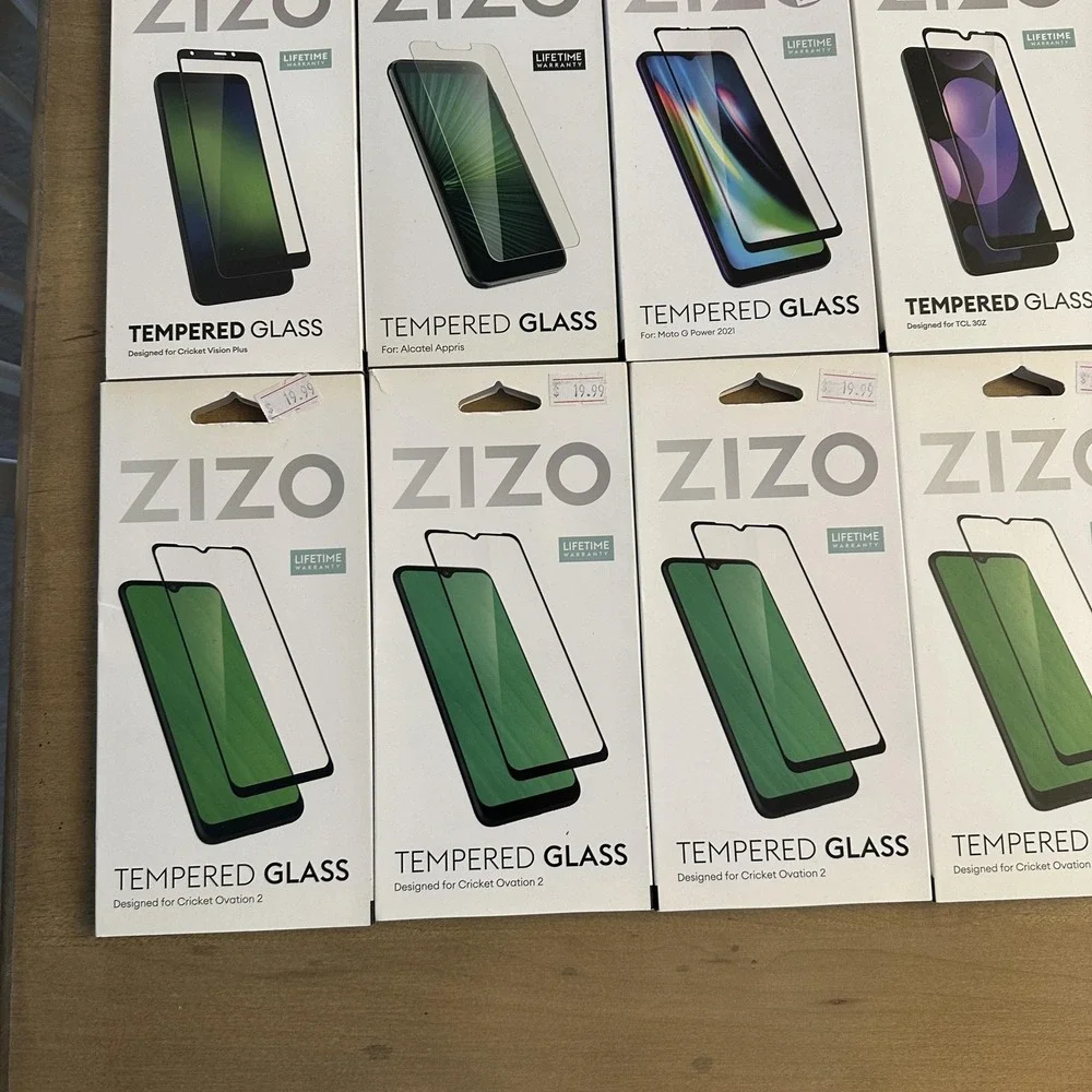 Zizo Tempered Glass Screen Protector Lot Clear IPhone 13 Moto G Cricket Ovation2